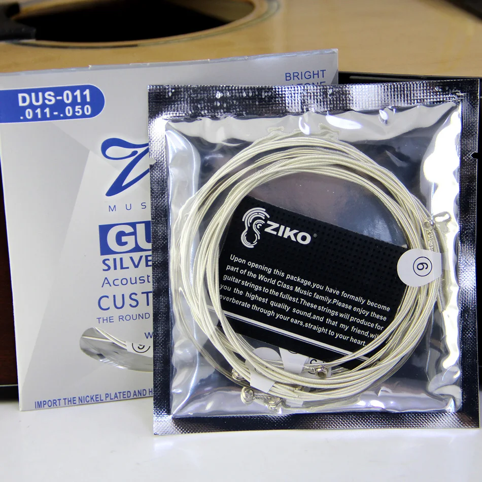 Ziko акустическая гитарные струны Посеребрённый бисер для гитары Запчасти DUS