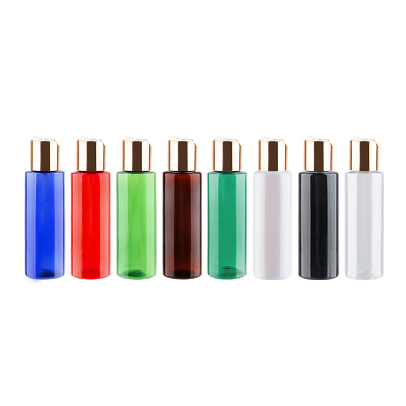 120 мл пустой заполняемый PET бутылочка под лосьон для путешествий золотой