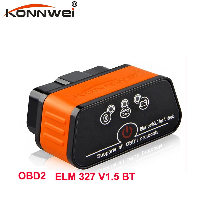 

OBD2 Scanner KONNWEI ELM327 Car Scanner Icar2 Bluetooth ELM 327 Code Reader V 1.5 Anto Diagnostic Tool V1.5 Pic18f25k80 Chip