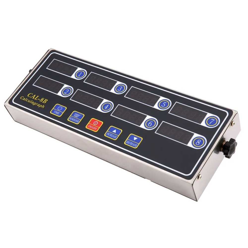 CAL 8B портативный калькулятор 8 канальный цифровой таймер кухонный ЖК дисплей часы