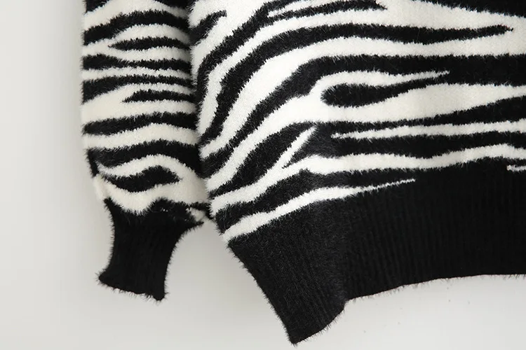 

Sweater top women 2020 autumn winter new casual fashion loose knit cardigan mid-length long-sleeved sweater leopard print