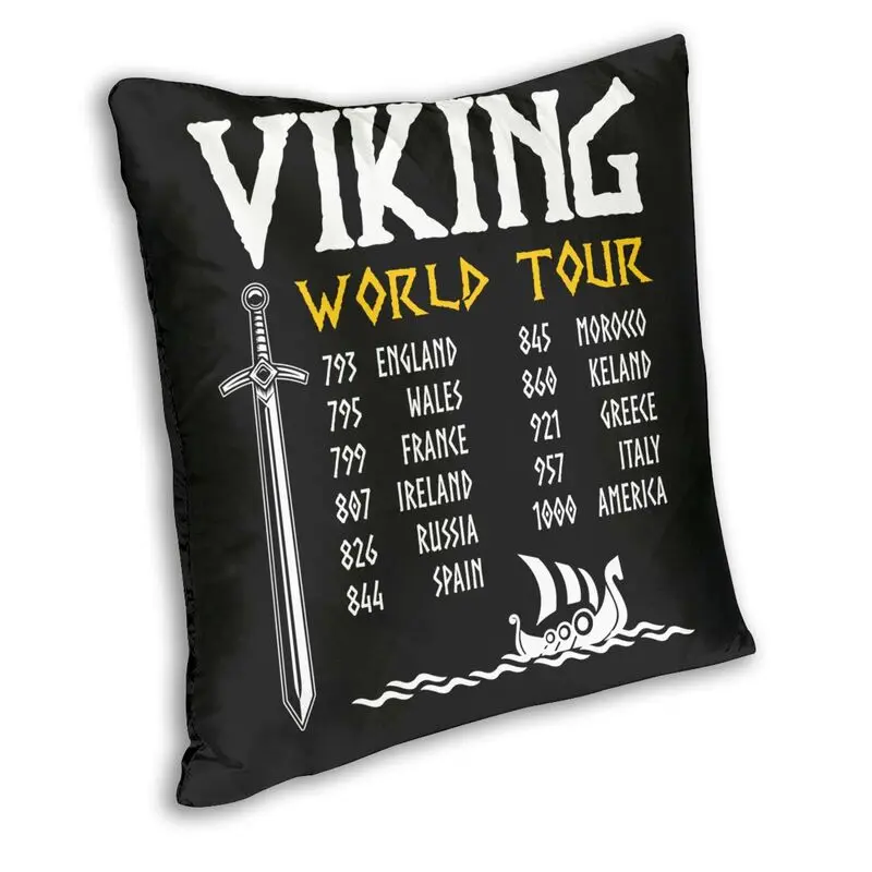 Квадратная наволочка для подушки Viking World Tour декоративная с мечом дивана