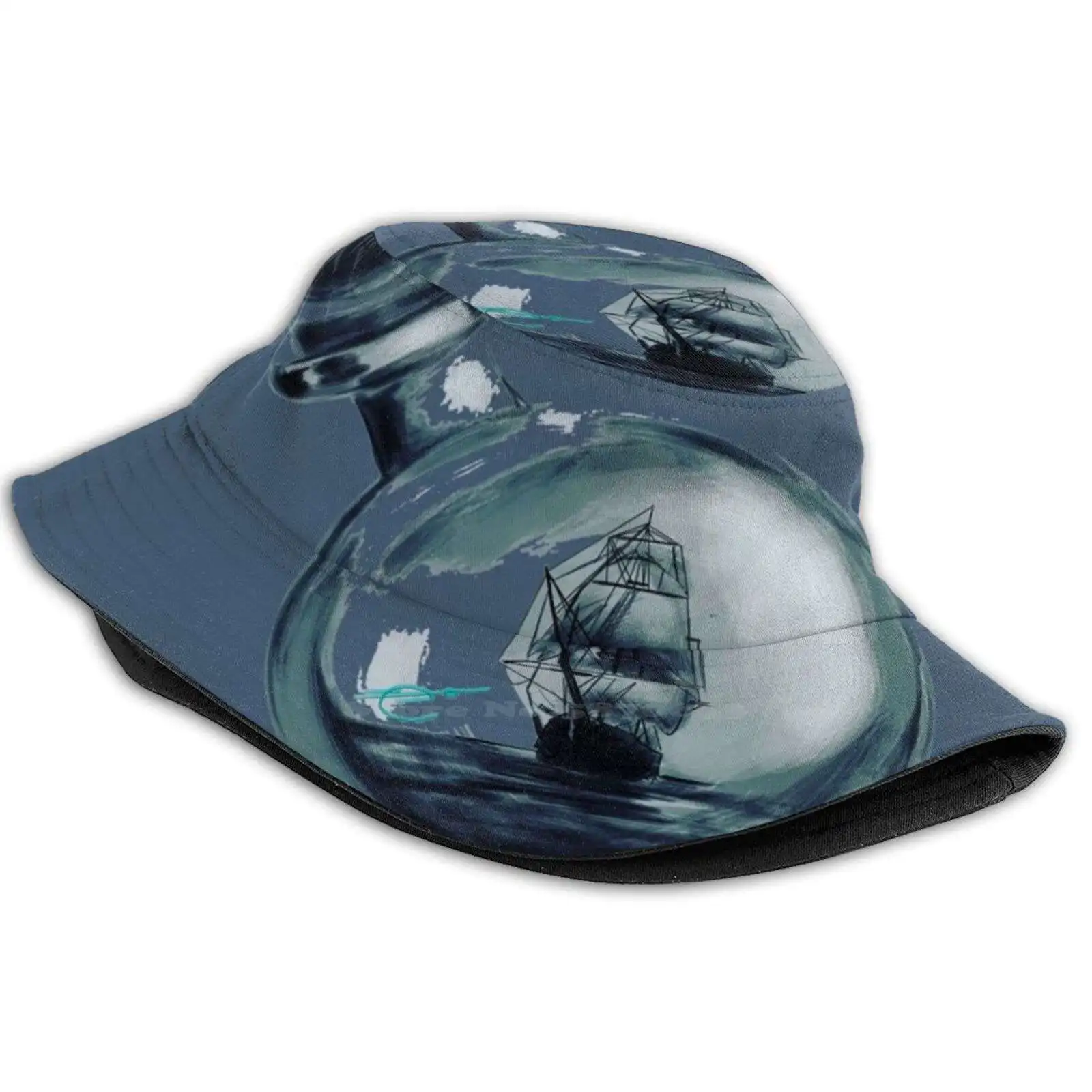 

Корабль в бутылке унисекс рыбака шляпы Панама головные уборы корабль пиратский корабль чернила корабль пиратский корабль