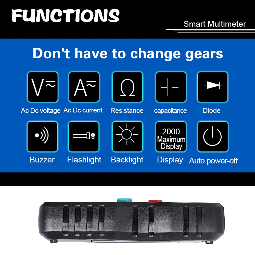 Цифровой мультиметр полностью Интеллектуальный автоматический фотоамперметр