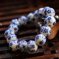 10mm ceramic beads bracelet pray cuff energy sutra tibet silver 7 5inches unisex lucky men bless chakas handmade