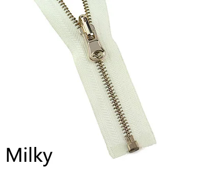 Milky Meetee 2 шт. 60-150 см 5# металлическая вращающаяся застежка-молния с открытым концом для пуховика двусторонняя молния голова пошив одежды «сделай сам» Аксессуары - Цвет: Milky