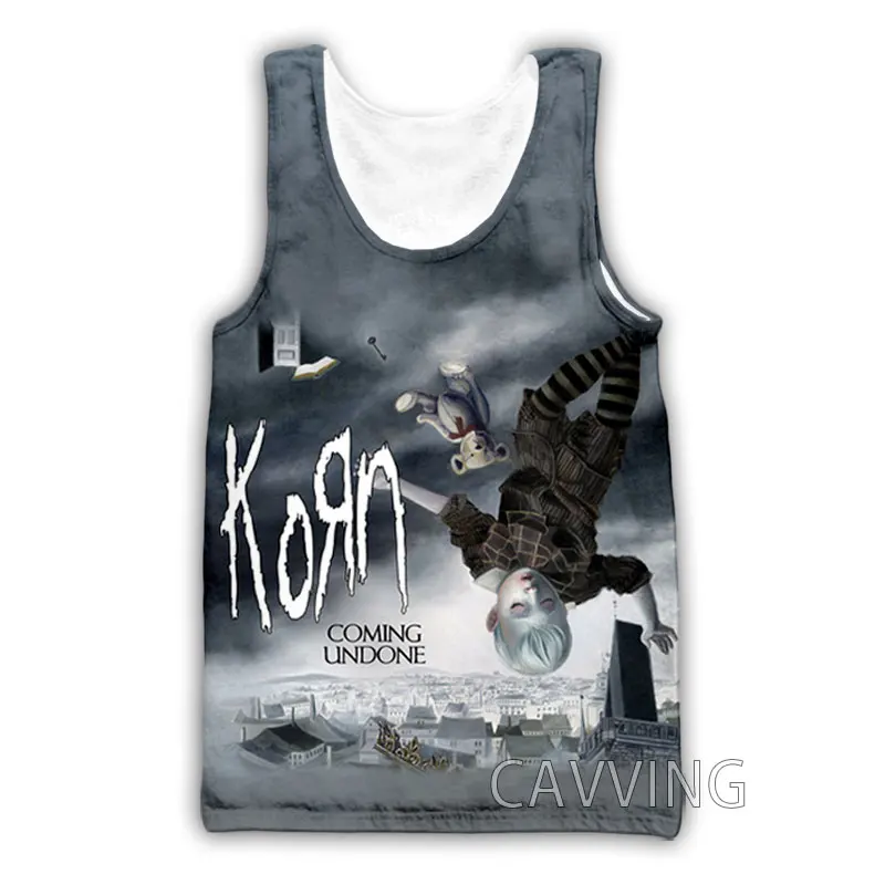 

New Fashion Women/Men's 3D Print Korn Band Tank Tops Harajuku Vest Summer Undershirt Shirts Streetwear