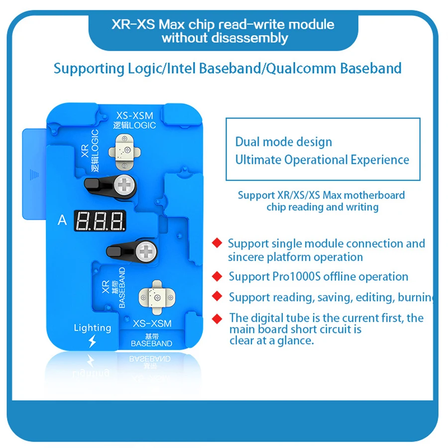 Плата JC PRO1000S для iPhone 6 6p 6s 6sp 7 7p 8 8p x xr xs max logic/baseband чип Intel Qualcomm модульный