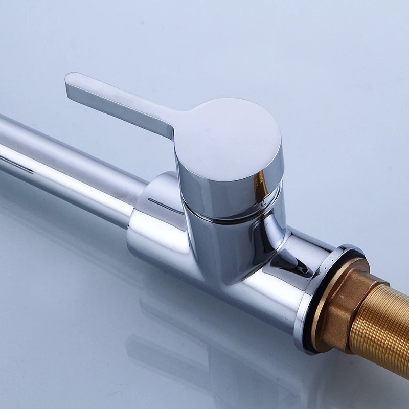 Хромированный кухонный кран с поворотным носиком на 360 градусов для раковины и