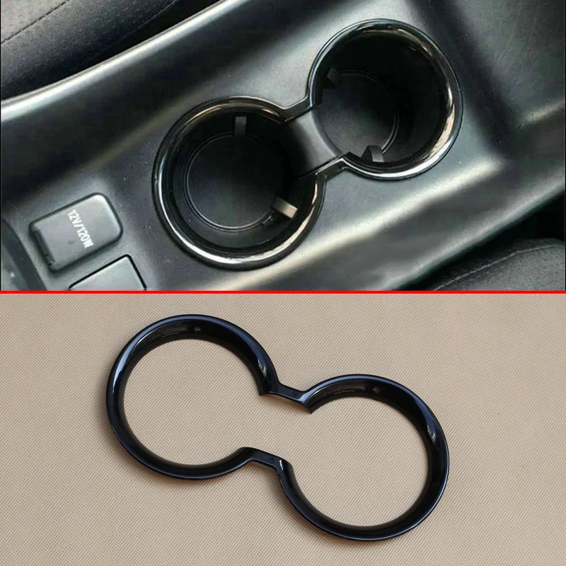 

Glossy Black Interior Dashboard Cup Holder Cover Surrounds For Toyota Prius Prime PHV 2016-2020