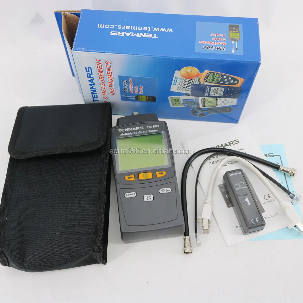 

Tenmars Multimedia LAN cable Tester TM-903 TM903 Handheld Network Cable Tester of RJ-45