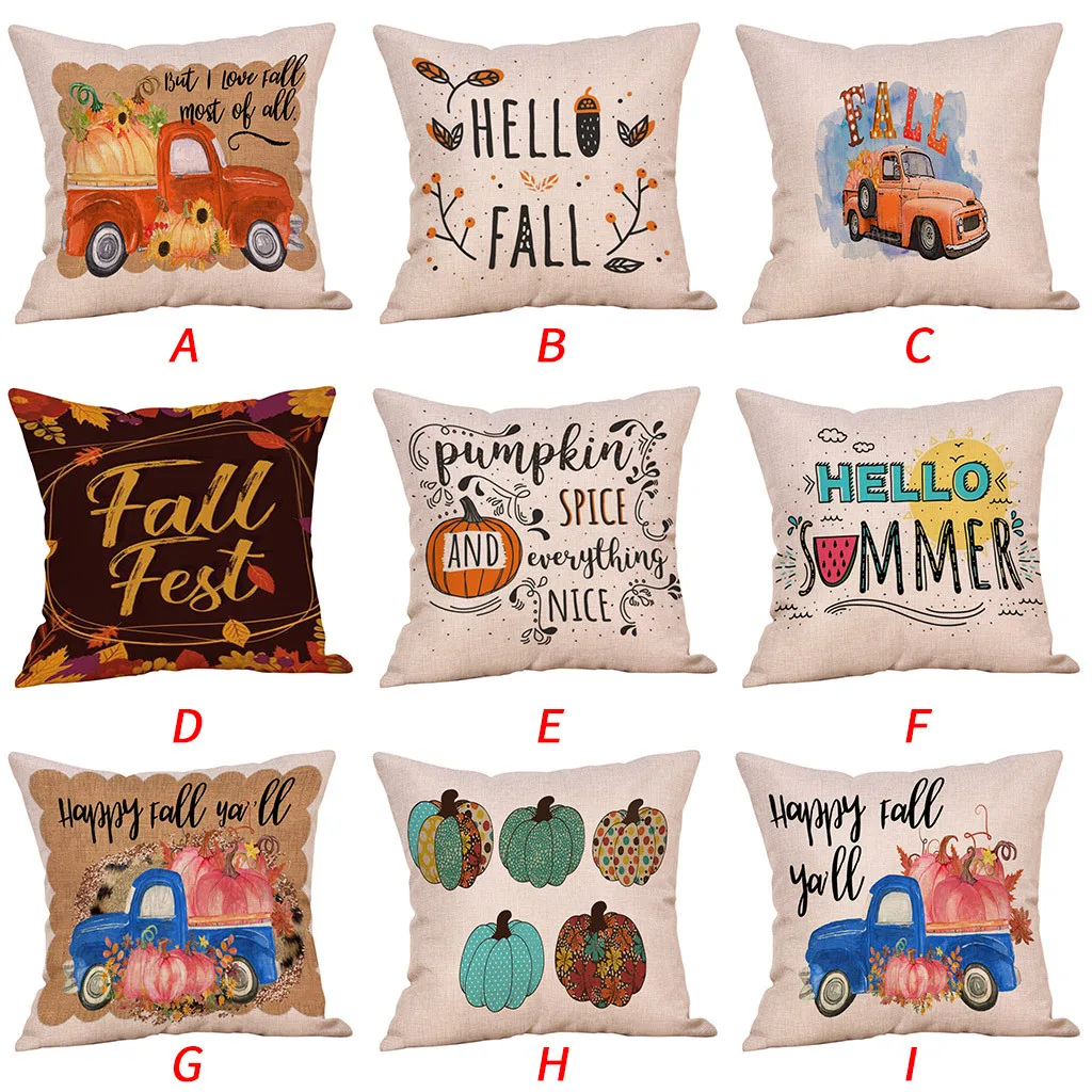 Хэллоуин домашний Автомобиль диван-кровать Декоративная буква Подушка Чехол для