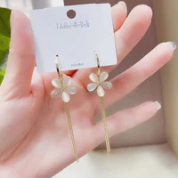 2020 new fashion women earrings delicate flower shape tassels metal earrings for women girl party jewelry gifts wholesale