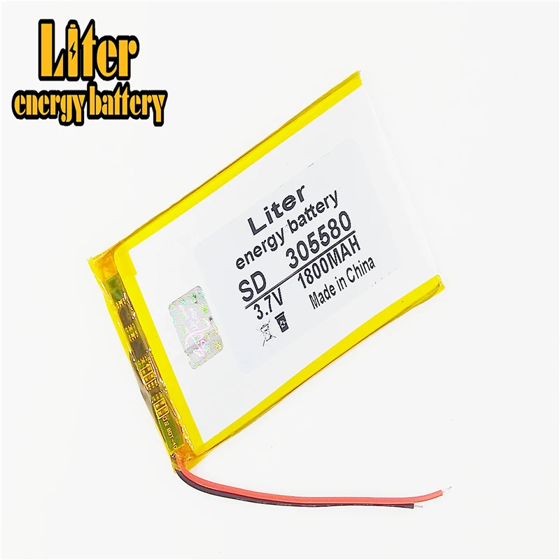 

305580 3.7V 1800mah Lithium polymer Battery with Protection Board For MP4 GPS Tablet PCs PDA