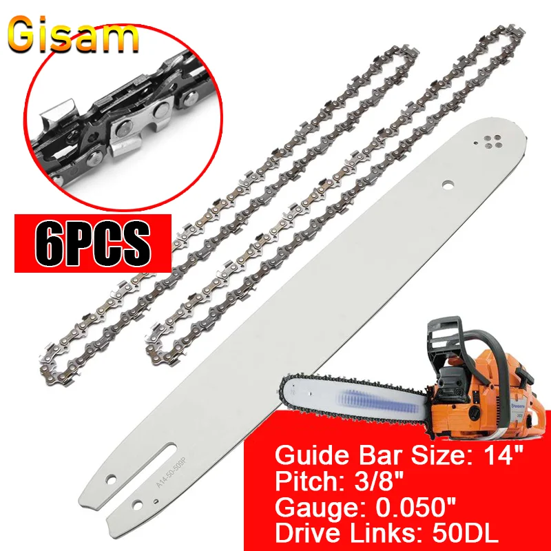 Запасная часть для цепной пилы 6 шт./компл. 14 дюймов шаг 3/8 дюйма приводные звенья