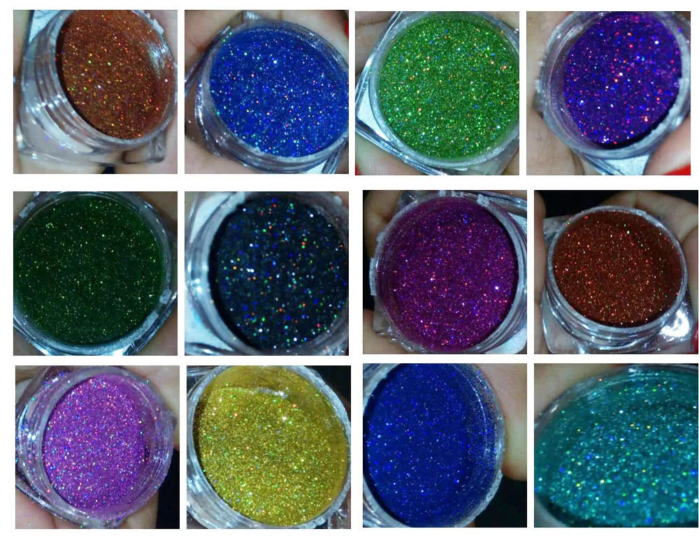 0.1MM(1/256&quot) 004inch Nail Art Glitter Powder Holographic Dust 12color (Silver/Gold) Ultra-thin Holo For Decorat | Красота и