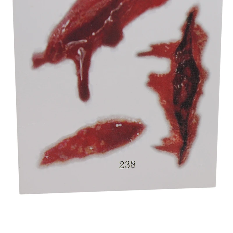 Тату наклейка водостойкая на Хэллоуин с ранами|Временные тату| |