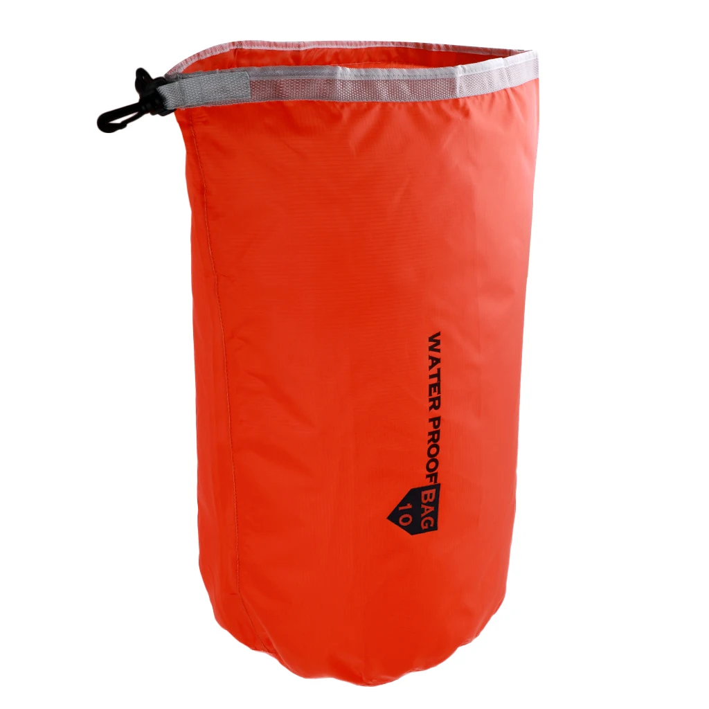 Orange Red 10L Водонепроницаемый сухой мешок сохраняет снаряжение сухой для каякинга пляжа рафтинг лодочного спорта Туризм Кемпинг Рыбалка каноэ плавающий дрейфующий - Цвет: Orange Red 10L