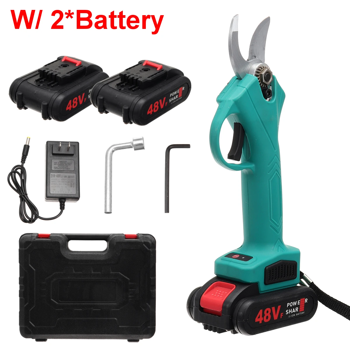 

98V Cordless Pruner Electric Pruning Shear with 9700mAh Lithium-ion Battery Efficient Fruit Tree Bonsai Pruning Branches Cutter