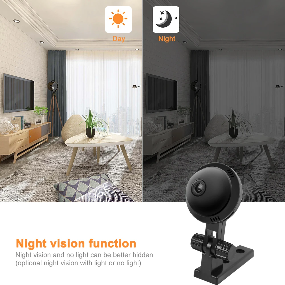 Мини wifi IP камера беспроводная домашняя безопасность 2.0MP HD CCTV няня с ИК ночного