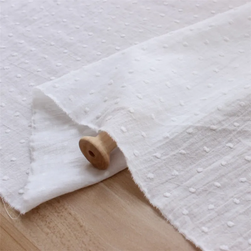 Хлопковая белая ткань DIY рубашка платье ткань вышитая хлопковая ткань DIY Одежда швейная ткань 100x140 см