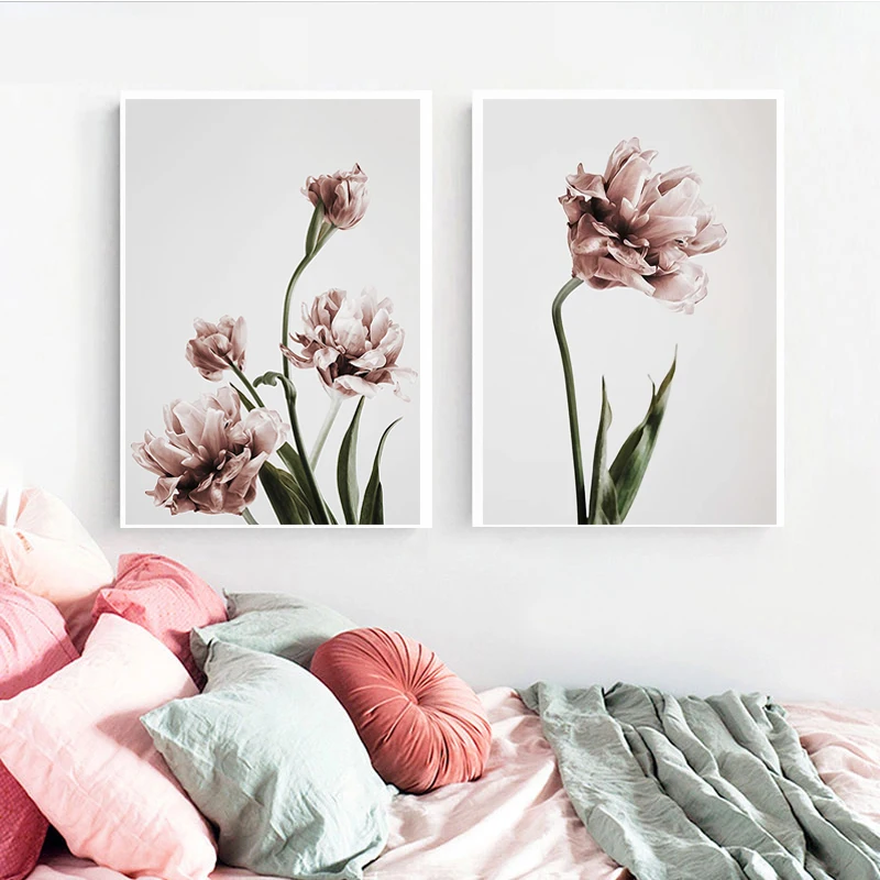 Абстрактный Осенний цветок Природа Пейзаж скандинавский холст плакат печать