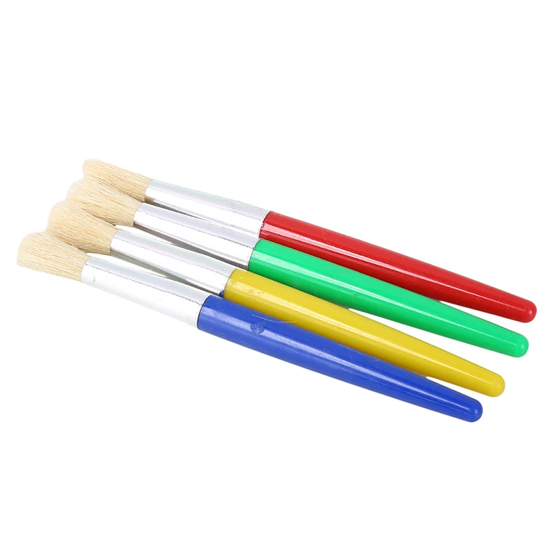 Paint Brush For Children Oil Watercolor Painting Candy Color Plastic Handel Bristel Brushes Gouache Drawing Art Supply | Дом и сад