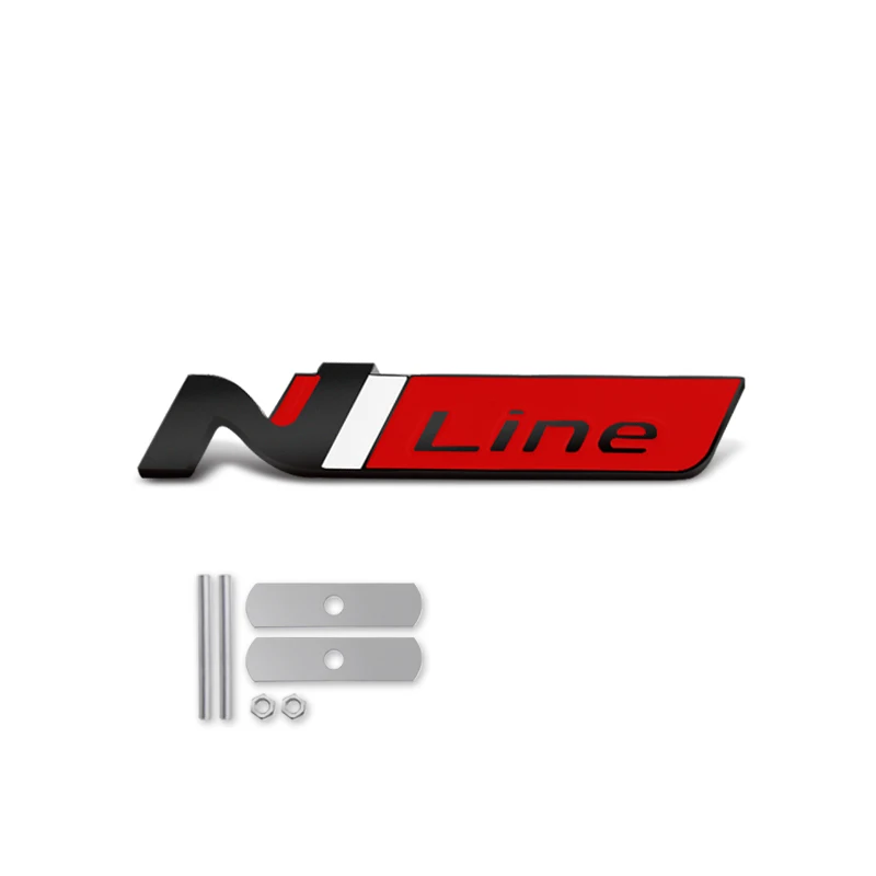 

Металлические наклейки для стайлинга автомобиля, N-образный эмблема решетки, значок для Veloster Accent Kona Elantra Ix25 Ix35 i30 i20 Sonata Tucson Kona