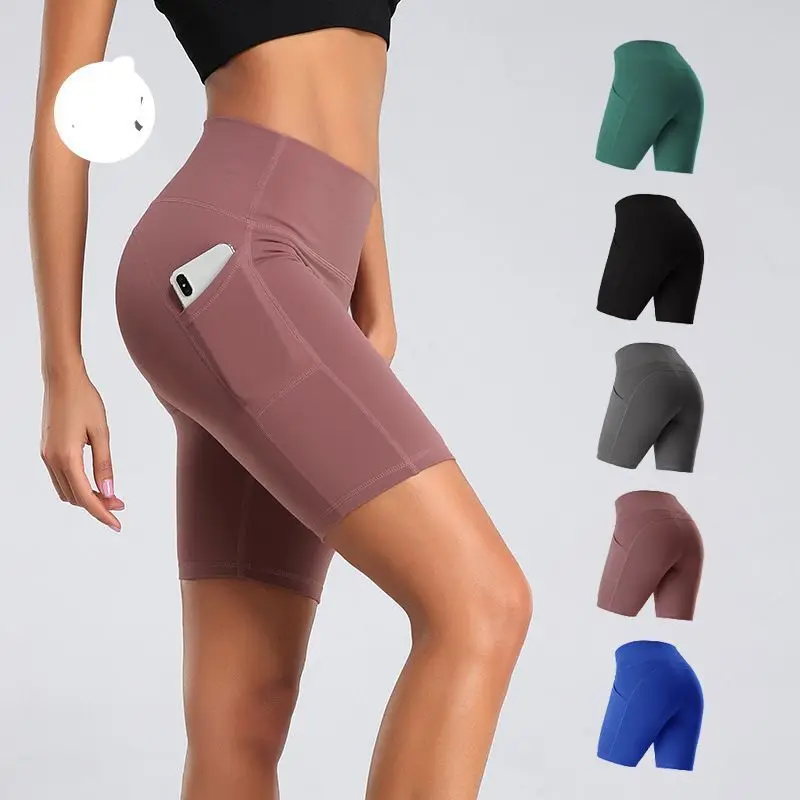

Summer Women Yoga Shorts High Waist Seamless Hip-up Tight Elastic Sport Shorts Push Up Running Fitness Gym Clothes 2020 Hot Sale