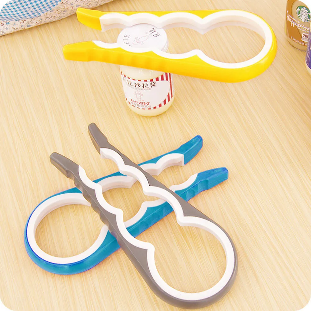 Открывалка для банок открывалка бутылок с силиконовой ручкой 4 в 1 винтовой