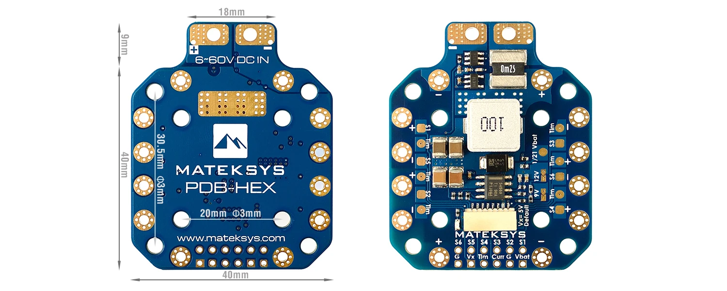 Matek Systems PDB-HEX 12S детям от 2 до 12 лет Размеры S PDB Мощность распределительный щит 6 ~ 60V DC