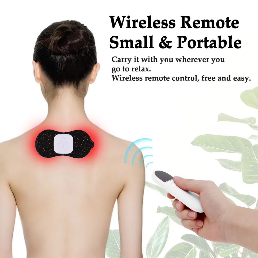 

Remote Control Electric Cervical Mini Massage Patch Vibration Muscle Relaxation Shoulder Neck Massager Physiotherapy Instrument
