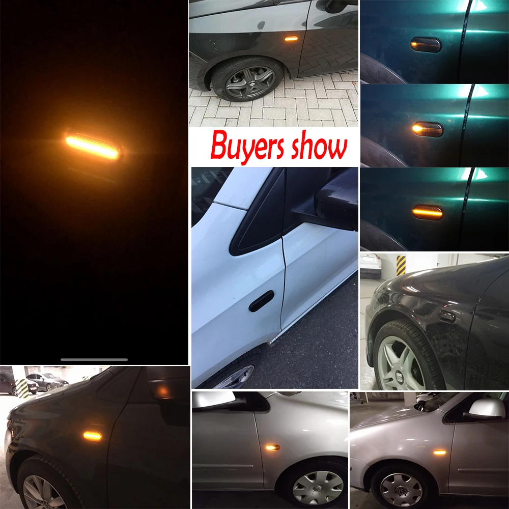 Светодиодный динамический боковой указатель поворота PMFC светильник Volkswagen VW Bora