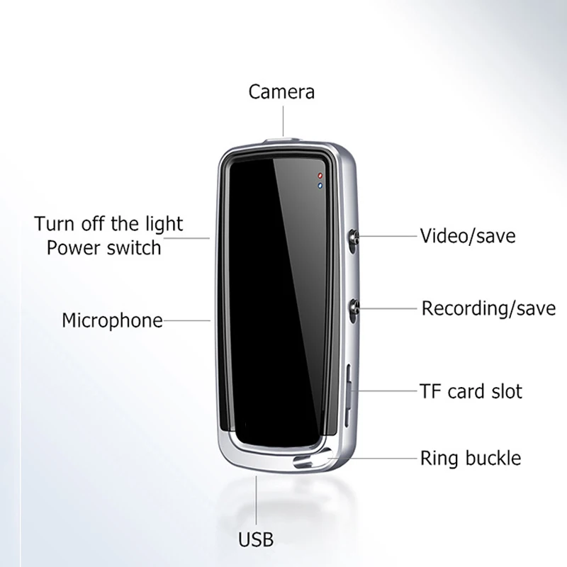 Mini Camera Professional HD Digital Camcorders Micro Car Key Cameras Security Voice Video Recorder Support TF card 64GB | Безопасность и