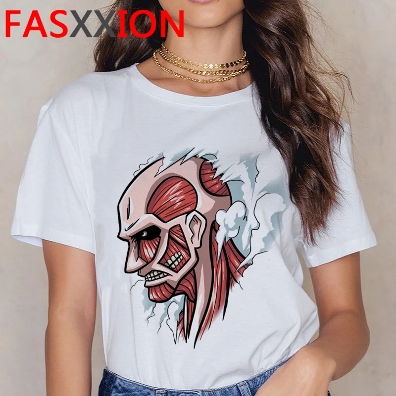 

Одежда «атака на Титанов», Женская эстетичная кавайная винтажная уличная одежда, повседневная футболка, одежда, графические футболки для ж...