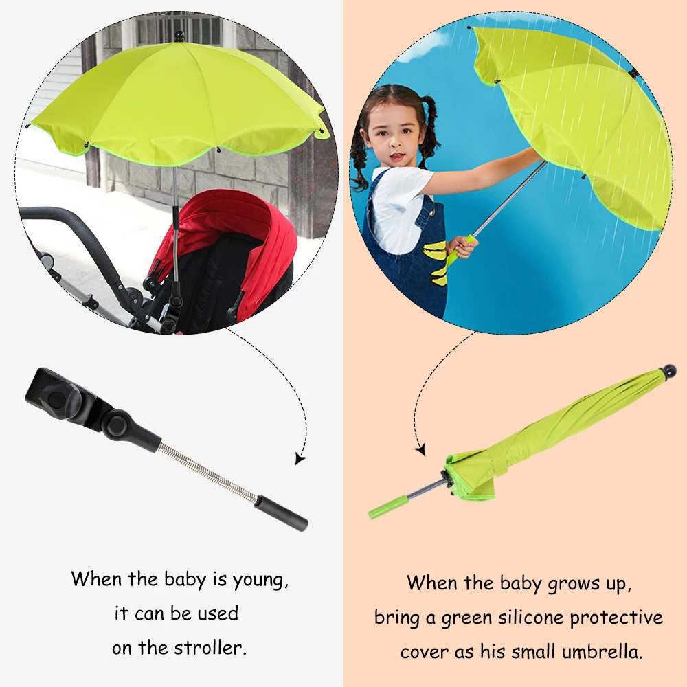 Baby Parasol Umbrella Buggy Pushchair Pram Adjustable Stroller Umbrellas Shade Canopy Sun Rain Brolly Kids Holder | Дом и сад