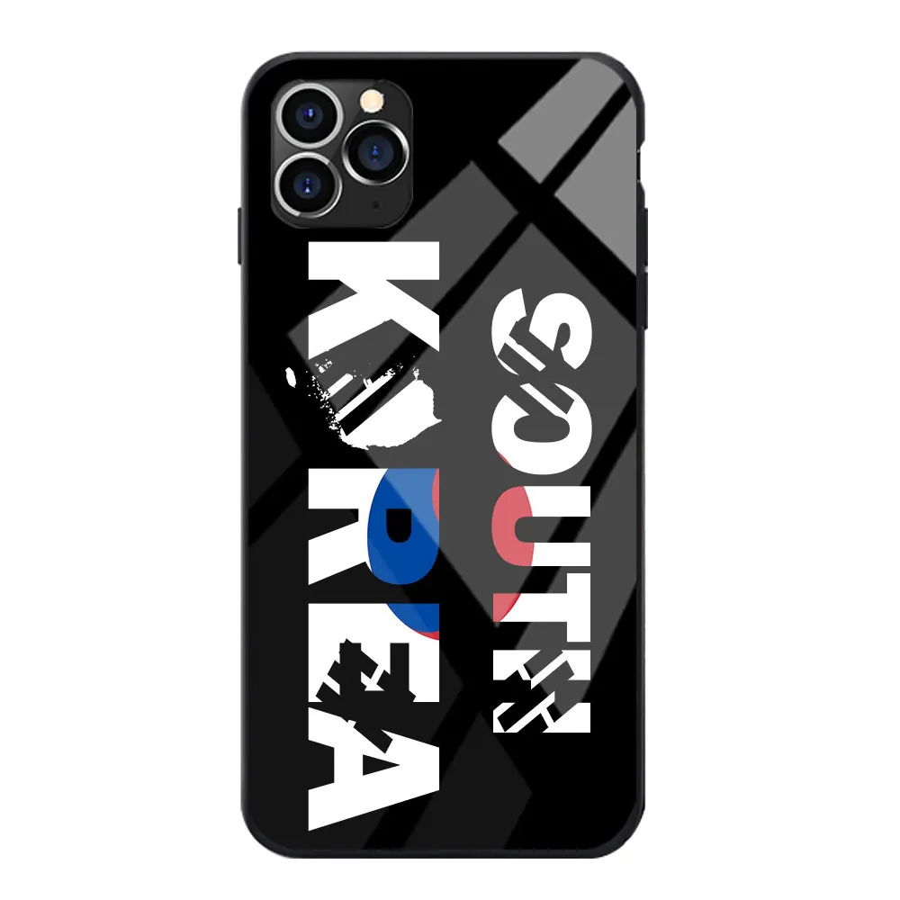 Tempered Glass For Samsung A20 50 70 M20 30 S7 S8 S9 S10 LITE Edge PLUS NOTE South Korea Flag Coat Of Arms Soft TPU Phone Cases |