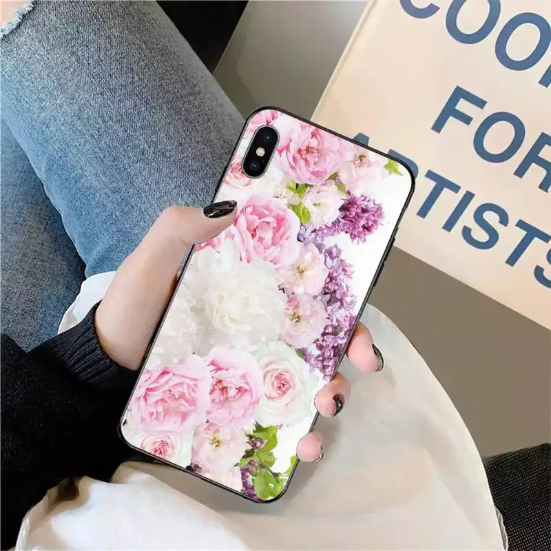 

Peony beautiful flowers Phone Case for iPhone 11 12 pro XS MAX 8 7 6 6S Plus X 5S SE 2020 XR mini