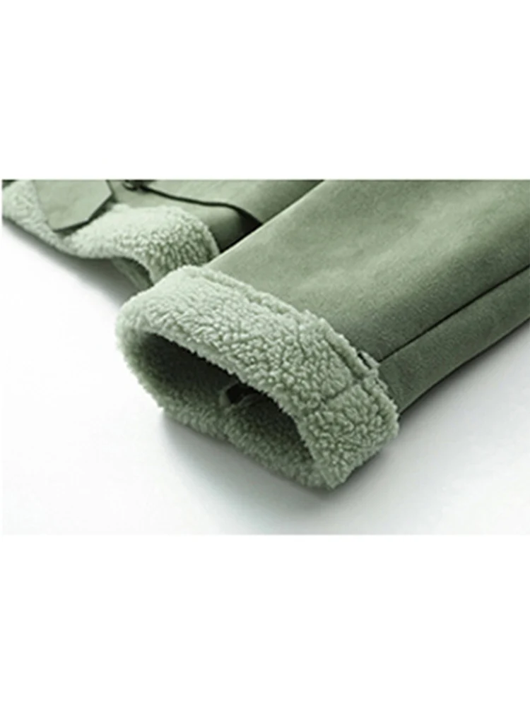 Женская меховая куртка с поясом и молнией свободная теплая зимняя винтажная