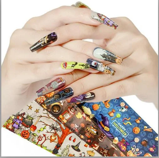 2020 новый дизайн ногтей Рождество звездное небо бумага DIY украшения Хэллоуин