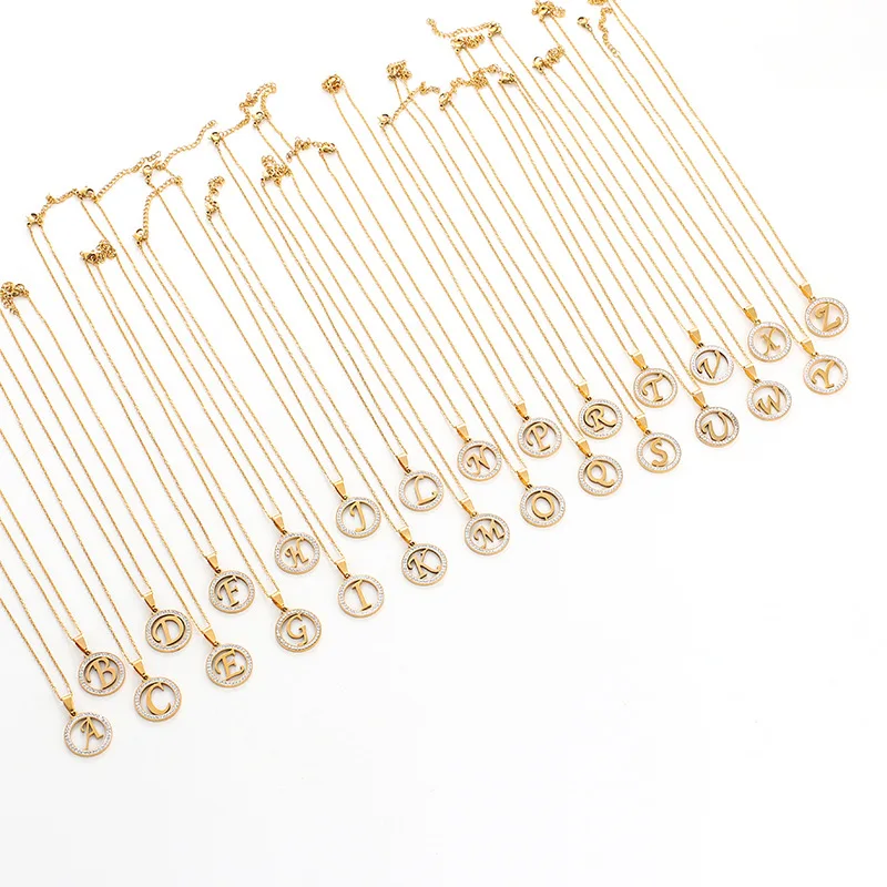 Подвеска оригинальная женская с 26 буквами и кристаллами