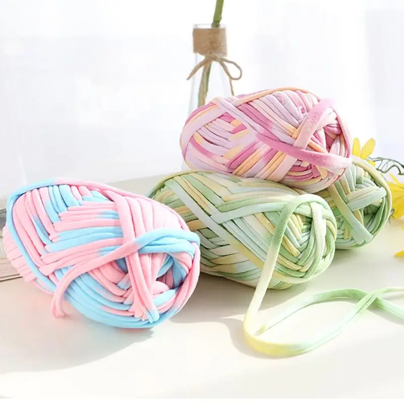 100 г/шарик цветная полоска из толстой ткани окрашенная в разрезы 100% полиэстер для