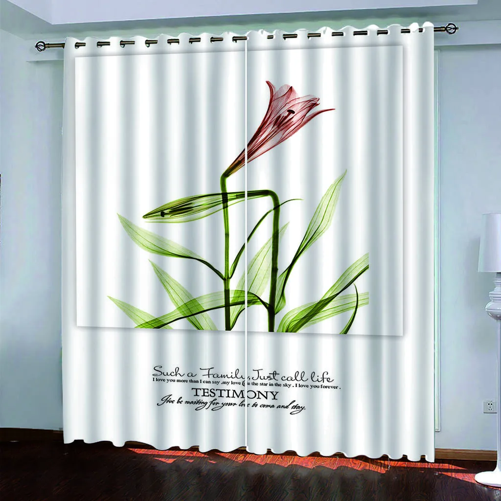 

2020 print Blackout Curtains For Bedroom Window plant Curtain for Living room Window Blackout Window