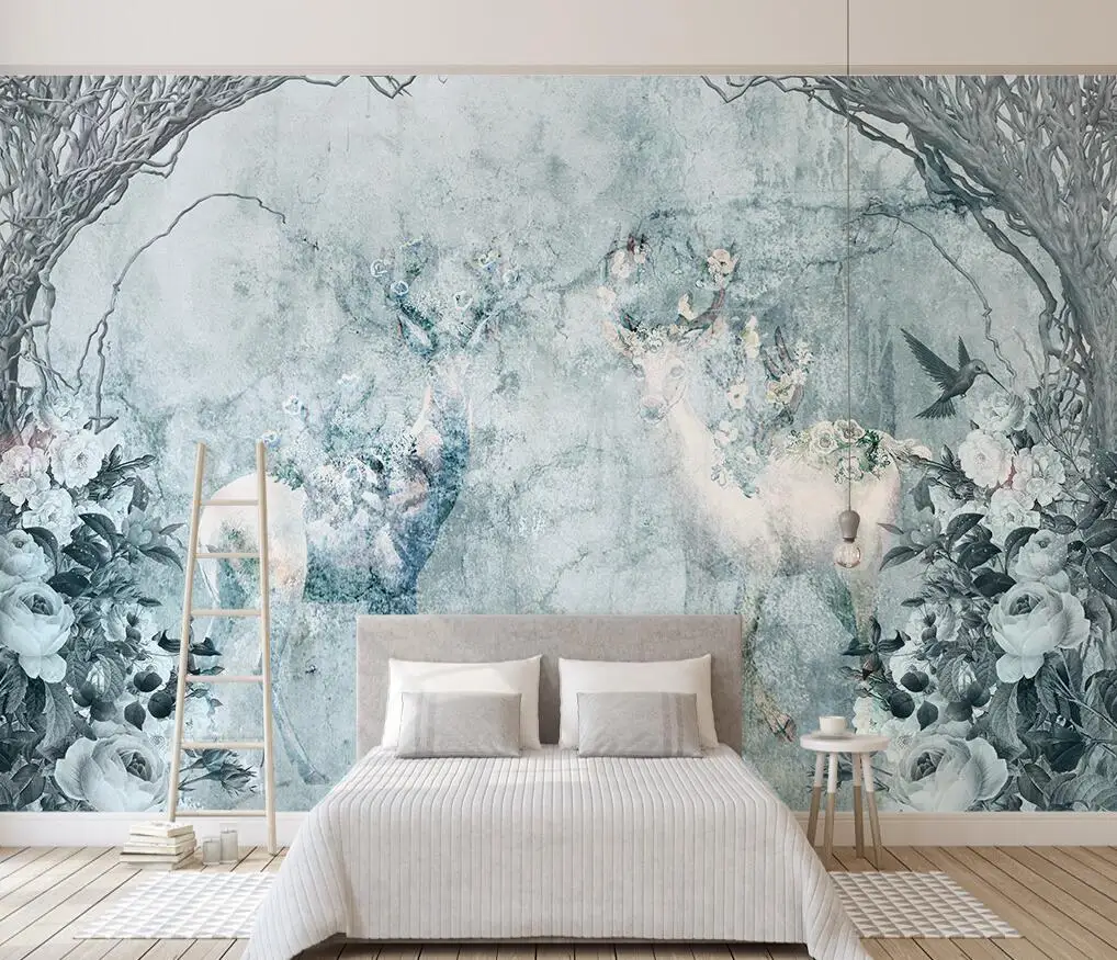 

Custom wallpaper nostalgic elk background wall size can be customized wallpaper mural 3d wallpaper wallpaper wall for