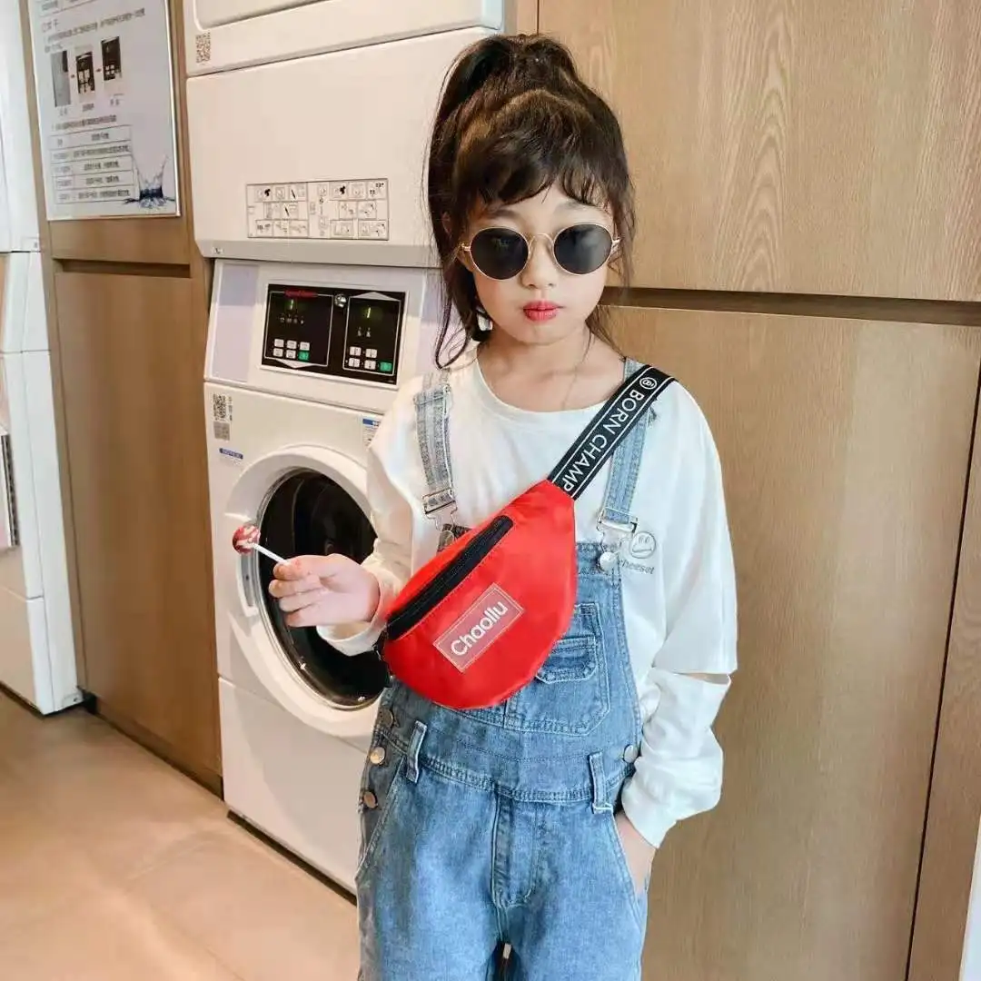 Korean Children Bag Baby Mini Cartoon Diagonal Crossbody Boy Girl Chest Cute Simple Fashion All-Match Outing Waist Backpack