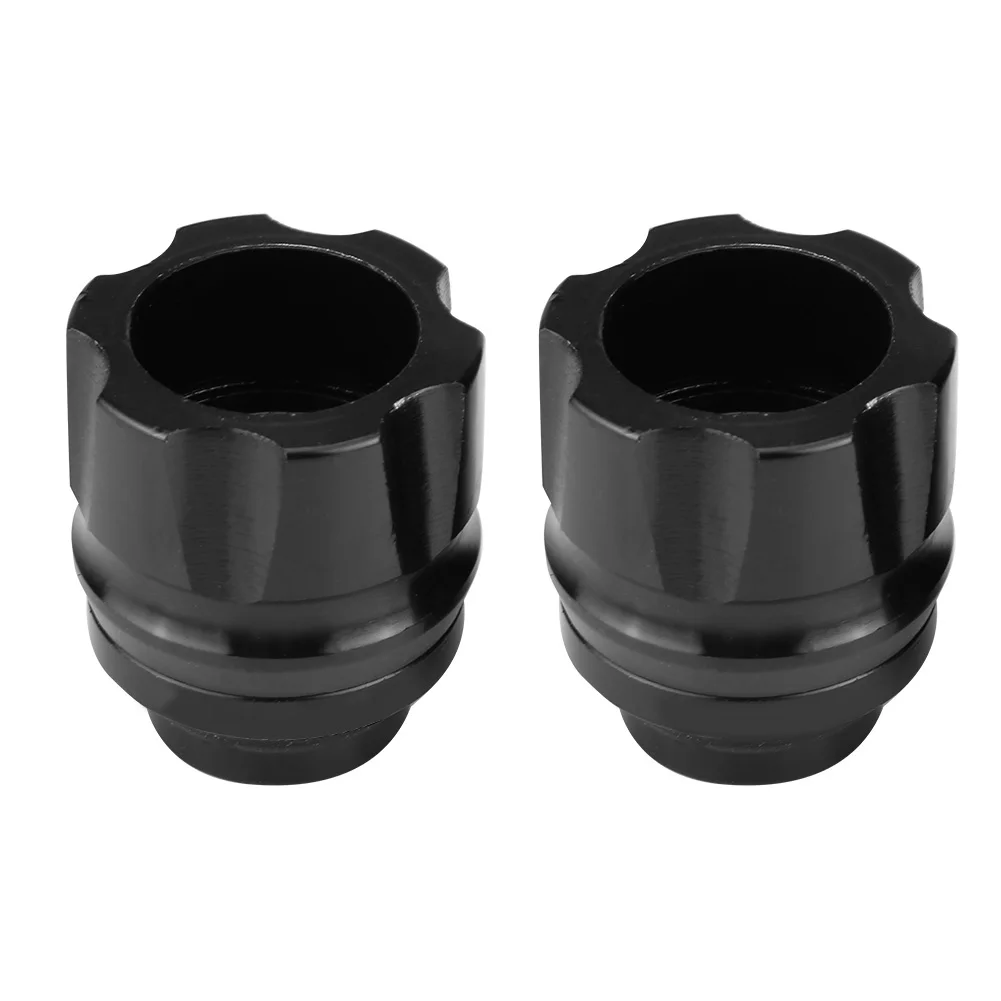 

2 Pieces Universal Aluminum Alloy CNC Motorcycle Front Fork Anti-Collision Slider (Black)