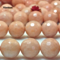 mamiam natural a sunstone faceted round beads 8mm 10mm smooth loose stone diy bracelet necklace jewelry making charm gift design