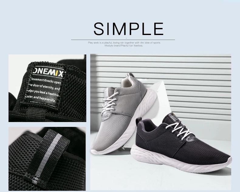 ONEMIX, мужская обувь для бега, спортивный светильник, дышащая спортивная обувь, мягкая подошва, ударопрочная, мужская, для бега, спорта и отдыха