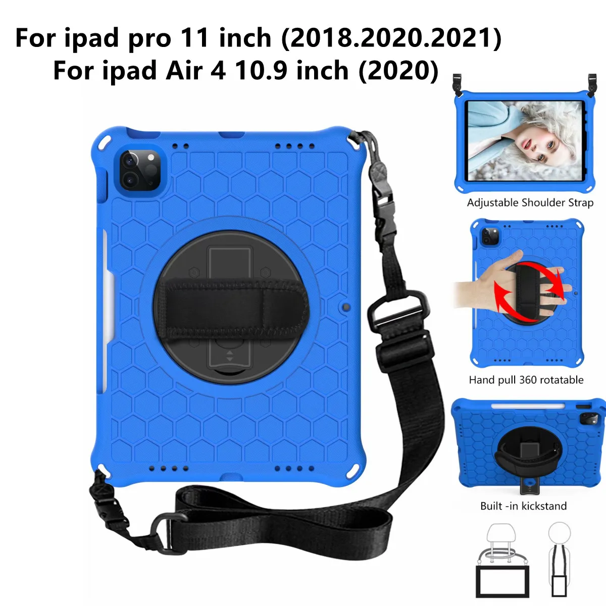 

Для Ipad Pro 11 2021 2020 2018 Pro11 EVA легкий противоударный чехол для планшета для ipad Air 4 10,9 Air4 2020 чехол + ремешок