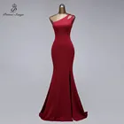 Элегантное Вечернее Платье-Русалка бордового цвета, женское праздничное платье, вечернее платье без рукавов, праздничное платье